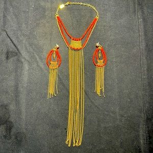 Necklace/earrings Babylone Paris jewelry designer for Jean Paul Gaulthier shows